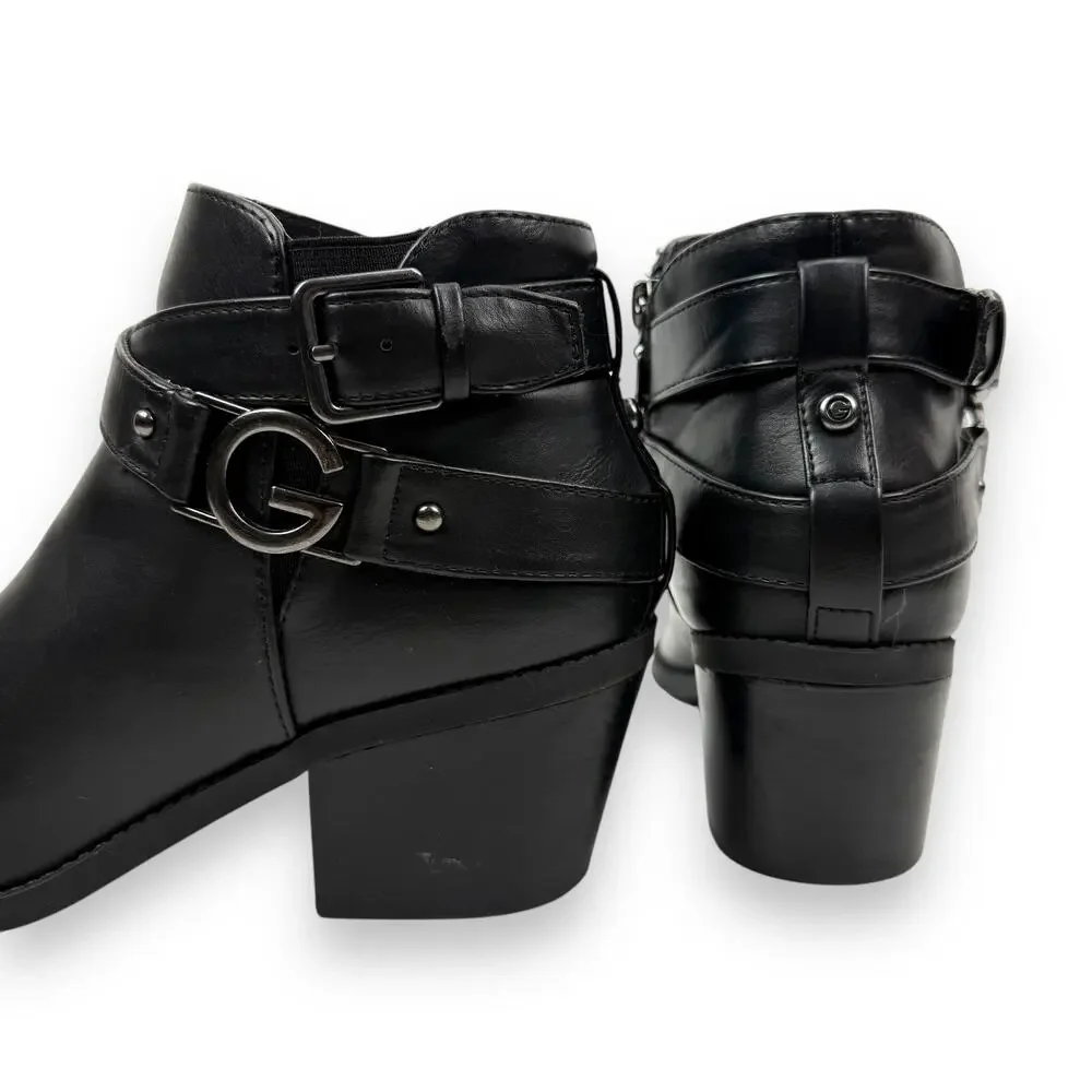 GUESS GBG black vegan leather cowgirl ankle boots - Picture 11 of 13